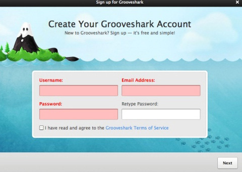 grooveshark account