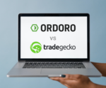 The Best TradeGecko Alternative. Computer screen with Ordoro vs. TradeGecko logos on it.